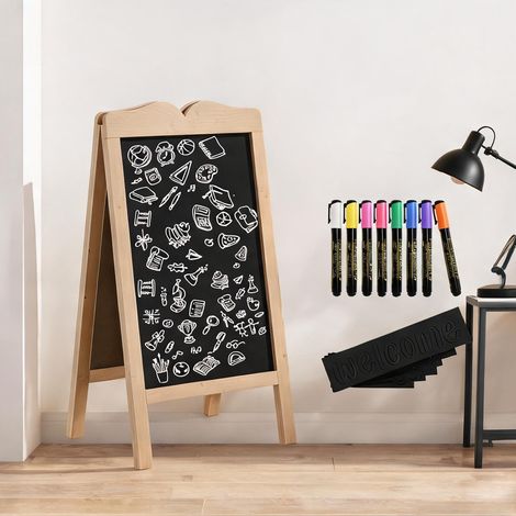 Mini chevalet tableau noir double face magnétique 51 x 42 x 101 (1/5)