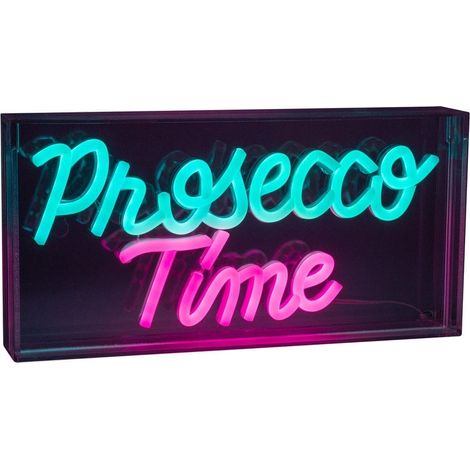 Enseigne lumineuse LED pour décoration intérieure bleu et rouge magenta 30 x 15 cm - PANGIVO (1/5)