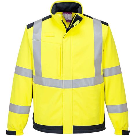 veste softshell modaflame multi norme arc électrique couleur : Jaune/Marine taille S - PORTWEST