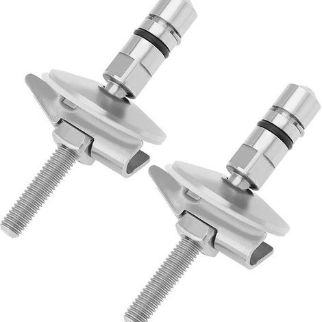 pair of stainless steel toilet seat hinge brackets, toilet accessories, high quality. (1/5)