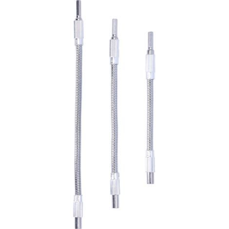 Flexible Shaft Extension Kit, 3 Pieces, Universal Drill Extension Holder, 1/4 Inch Kit (1/5)