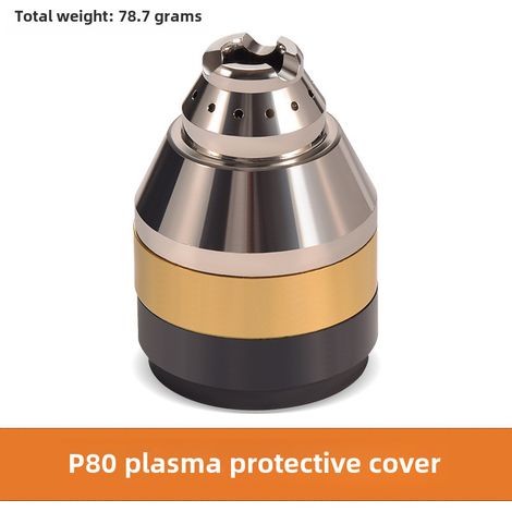 Manchon de protection plasma P80 – cuivre lesté – couvercle protection, remplacement porcelaine, rouleau contact, pour pistolet découpe (1/5)