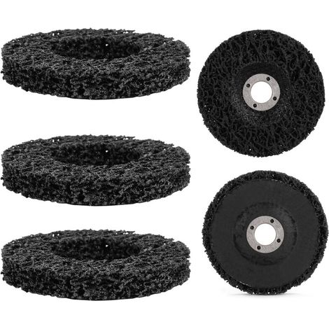 5 disques polyuréthane 100mm pour décapage peinture et rust sur surfaces métal/bois, compatibles meuleuse angle 16mm (1/5)