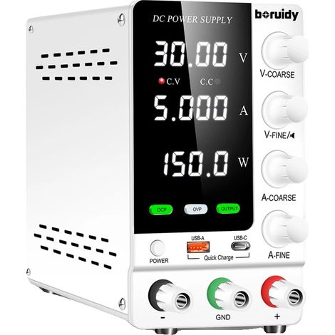 Fuente de alimentación de laboratorio, salida ajustable, protección contra sobretensiones, SPS-C305S 30V5A (1/2)