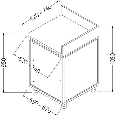 Angle arrière neutre - fermé 90° avec dosseret - Diamond