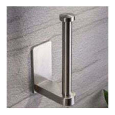 Porte-papier toilette, porte-papier toilette mural sans perçage, porte-rouleau de papier toilette en acier inoxydable, porte-papier toilette pour salle de bain et cuisine, rond