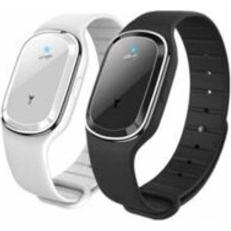 Lot de 2 montres-bracelets anti-moustiques à ultrasons, bracelet anti-moustiques pour enfants adultes, rechargeables par USB (1/4)