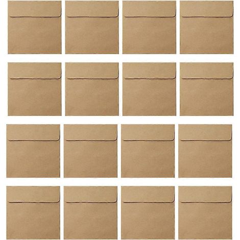 100 petites enveloppes, petits paquets, enveloppes pour pièces de monnaie, petits paquets de cartes, enveloppes pour cartes-10X9X0.1CM-Khaki (1/3)