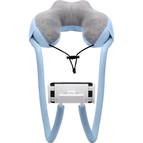 Eight Space Support de téléphone portable Lazy Gooseneck avec clip à 360°, support universel pour téléphone portable, tablette pour iPhone 14/14 Pro Max/13 (bleu) (1/4)