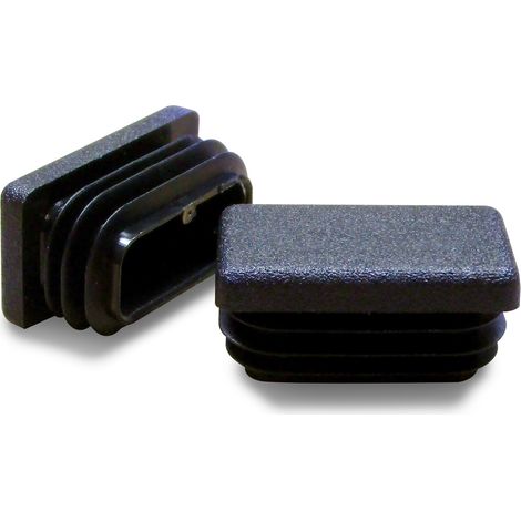 Embout rectangulaire noir pour tube 100x50mm – Épaisseur 1-4mm – En polyéthylène anti-usure – Finition impeccable pour mobilier – Ajile
