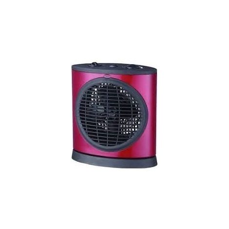 Radiateur soufflant extra-plat oscillant - Rouge - 2000W