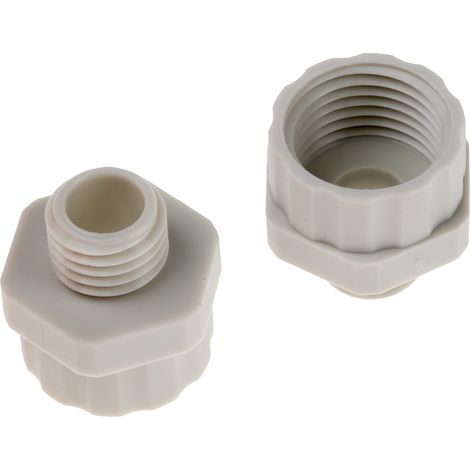 Adaptateur de filetage, RS PRO Gris, M12 M16 ( Prix pour Paquet de 10 )