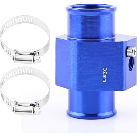Sonde Adaptateur de Température De L'eau Tuyau, Jauge Radiateur Durite Capteur Adapteur Tube Accord Bleu 26-40MM(Taille: 32MM) (1/5)