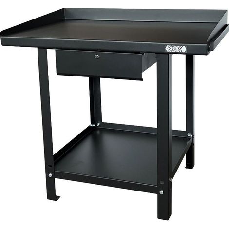 Banco da lavoro 100 cm con cassetto nero raggrinzato GR07-N DERBY