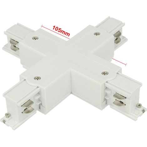 Connettore Giunto Forma X Colore Bianco Per Barra Sistema Binario Trifase CB40101 CB40102 CB40103 (1/2)