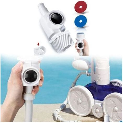 Conector de pared UWF para limpiafondos robóticos – Compatible con dispositivos Polaris 180, 280, 380, 480, 3900 y Zodiac – Kit completo para montaje en pared (1/5)
