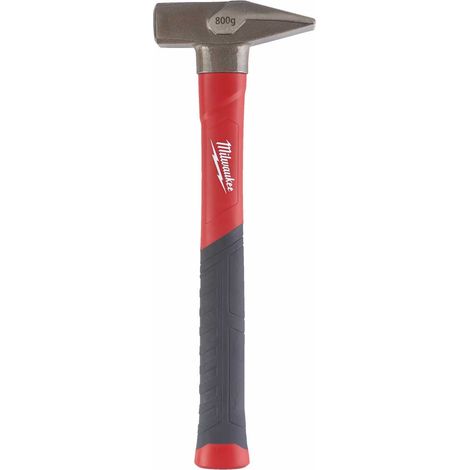 Milwaukee Fiberglas Schlosserhammer, Stiel mit Softgripummantelung, hoher Anwenderkomfort, DIN 1041, 200 - 1000g (1/4)