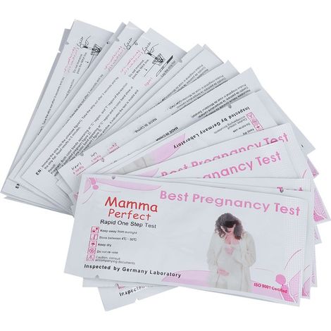 20 tests de grossesse précoces LH - Détection rapide dans l'urine pour femmes - Lot de bandelettes rose et blanc (1/5)
