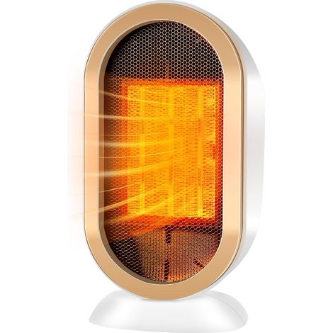 Chauffage d'appoint, Radiateur Soufflant Salle de Bain Mini Radiateur Electrique 800W/1200W Protection Contre Surchauffe & Anti-Basculement pour la Salle de Bain, la Maison, le Salon, le Bureau