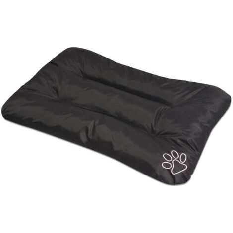 Matelas pour chiens noir 90 x 60 x 8 cm – Tissu Oxford enduit PU hydrofuge – Lavable à la main – Pour intérieur et caisses (1/4)