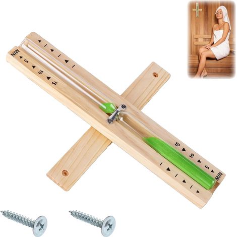 Sablier de sauna, sablier pour sauna, chronomètre de 15 minutes, sable vert (1/5)