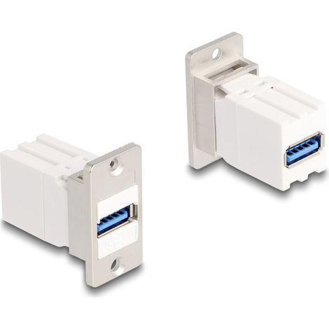 Delock MÃ³dulo Keystone para montaje en panel Acoplador USB 5 Gbps de Tipo-A hembra a USB de Tipo-A hembra cÃ³nico