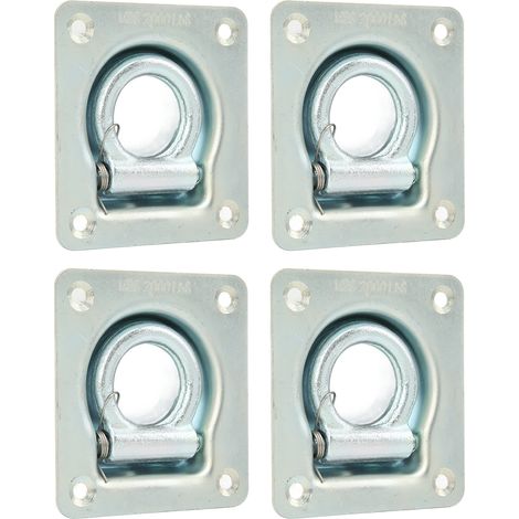 Quatre boucles de fixation pour câbles de remorque encastrées, en acier inoxydable, avec une résistance à la traction maximale de 2000 livres, adaptées à la fixation de remorques sur des fourgonnettes (1/5)