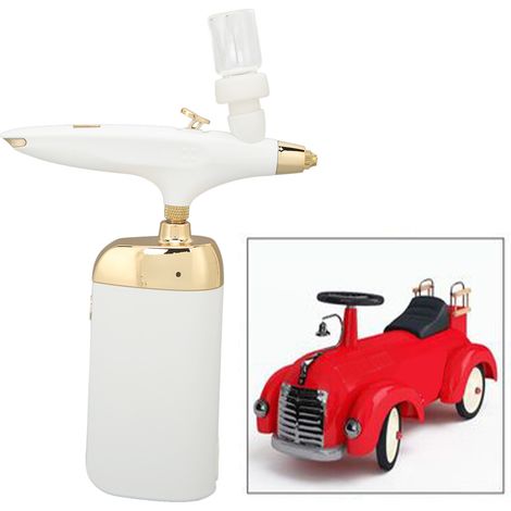 Pulvérisateur d'oxygène portable HB08 pour le visage, idéal pour la peinture de maquettes. Injecteur d'oxygène portatif, analyseur d'oxygène dans l'eau rechargeable et portable, kit blanc. (1/5)