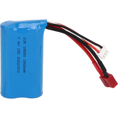 Batterie Li-ion 7.4V 1500mAh 15C rechargeable haute décharge avec connecteur T Plug pour Syma 822 T39 T40 F39 F49 (1/5)
