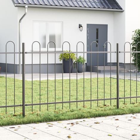 Recinzione per Giardino BOXTEL Grigio vidaXL