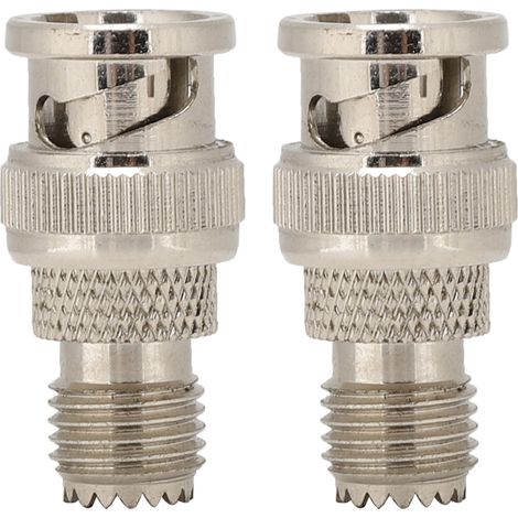 Adaptateur convertisseur BNC/Mini UHF vers JK, 2 pièces, laiton nickelé, pour antenne radio WiFi. (1/5)