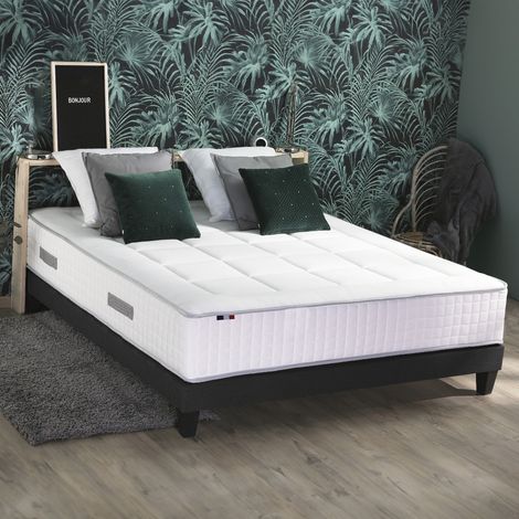 Ensemble matelas 28 BELLAGIO 2 + sommier déco 13 lattes 160 x 200 (1/5)