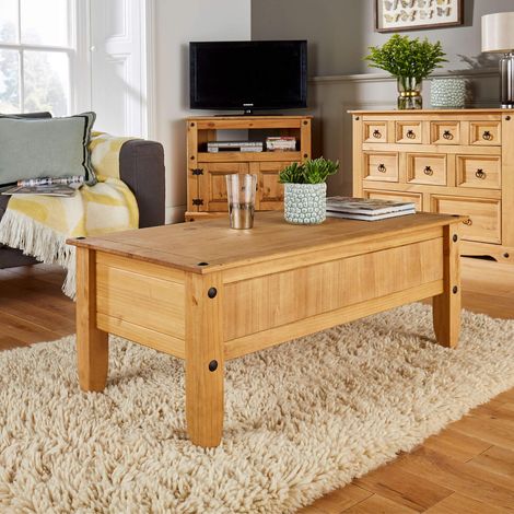 Coffee Table Pine Corona Mexican Pine Occasional Table (1/5)