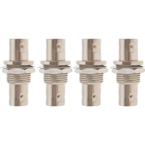Lot de 4 Adaptateurs Coaxiaux BNC Femelle vers Femelle pour Montage sur Panneau Coupleur BNC pour Système de Caméra de Sécurité CCTV Câble d'extension Radios WiFi (1/5)