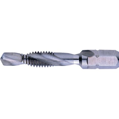 TECWERK Kombigewindebohrer HSSG 1/4 Zoll 6KT M5x4,2mm Steig.0,80mm TECWERK