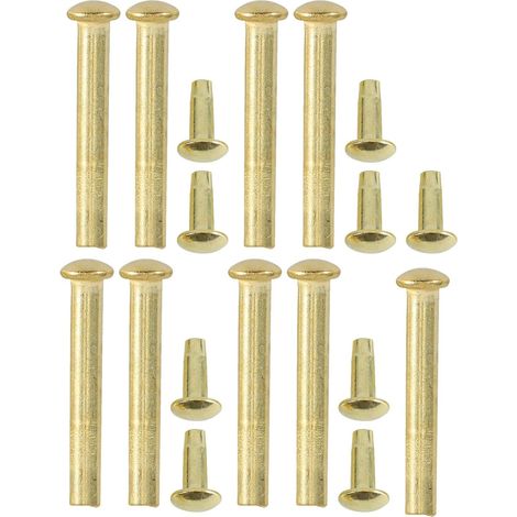 Rivets de arbre du ventilateur 31mm en acier inoxydable or, lot de 10, fixation fiable pour projets DIY et réparation de ventilateurs pliants traditionnels (1/5)