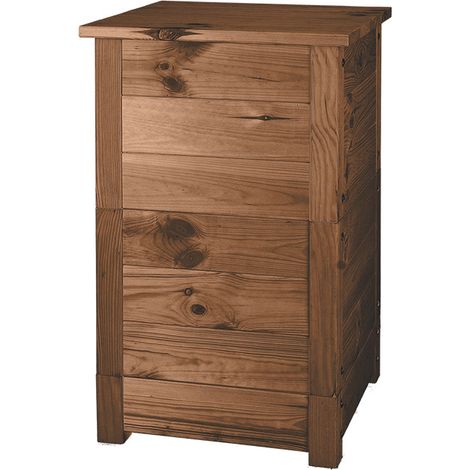 Esschert Design – Lombricomposteur marron en épicéa et acier inoxydable – Dimensions 40,5x38,5x67 cm – Certification FSC 100% – Pour compostage efficace (1/9)