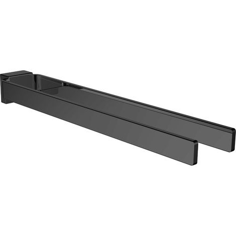 toallero emco cue, 2 brazos, rígido, 431mm, negro, 325013343 (1/5)