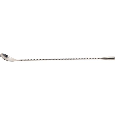Cocktaillöffel aus Edelstahl, langer, dünner Stiel mit Gewinde, Barlöffel und Rührlöffel (1/5)