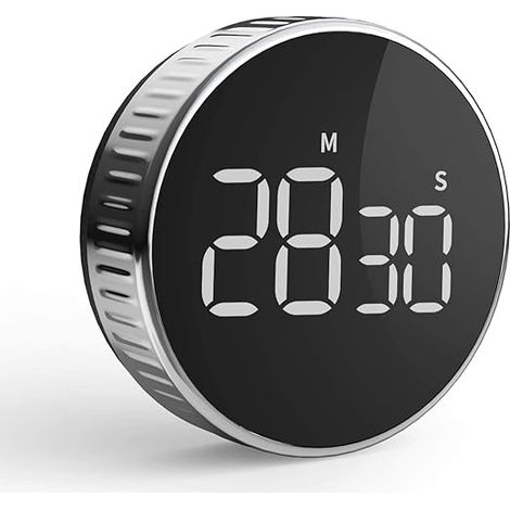 Minuteur de Cuisine Compte à Rebours Kitchen Timer pour Cuisson Classe Formation Minuterie Aimanté Numérique Affichage LCD Commande Rota (1/5)