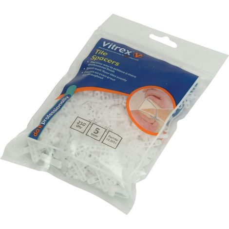 Vitrex 102051 Floor Tile Spacers 5mm (Pack 250) VIT102051 (1/4)