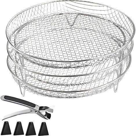 Ensemble de friteuse à air empilable 3 niveaux, vaisselle (1/5)
