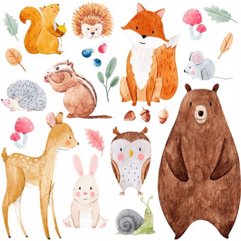 Ensemble d'autocollants décoratifs pour enfants - Forêt S (1/5)