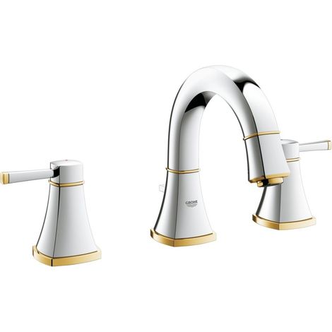 Grohe Mélangeur pour lavabo à 3 trous, chrome / or (20417IG0) (1/2)