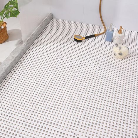 10PCS Tapis de bain Mosaïque, Tapis de sol de ventouse confortable, Tapis de douche carrée, accessoire de cuisine pratique (1/4)