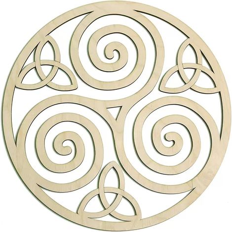 aus Holz mit keltischem Knotenmuster irischem Symbolmotiv 28