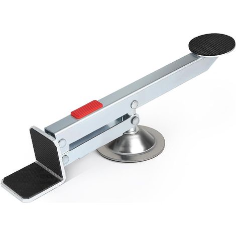 Lève Porte en Acier Force de Levage Maximale 100 kg, Lève Meuble Lourd Rotation à 360 Degrés, Outil d'installation de Lève-Porte (Argent) (1/5)