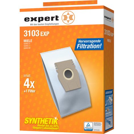 expert 3103EXP Staubsaugerbeutel 4 Beutel, 1 Filter