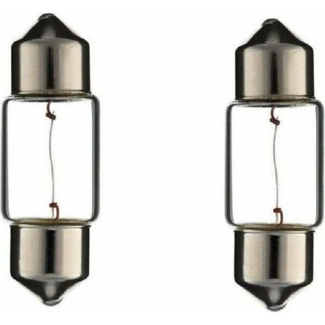 – Pack de 2 ampoules navette 12V 8W SV8,5 – Longueur 30mm – Pour éclairage intérieur – Compatible avec luminaires standards (1/2)