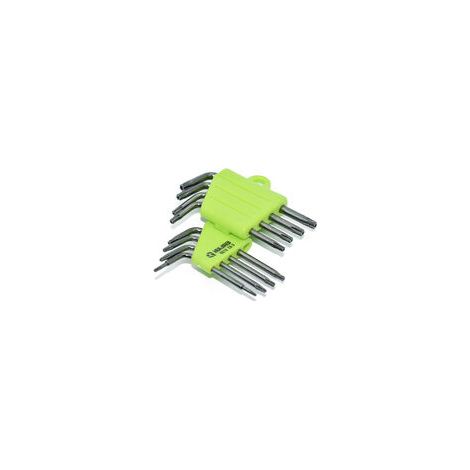 Clés Coudée, Kit de 8 Pièces Clés Allen, Tournevis Etoile T5 T6 T7 T8 T9 T10 T15 T20, Ensembles de Clés Outillage à Main Clés Hexagonales,argent,Fonepro (1/5)